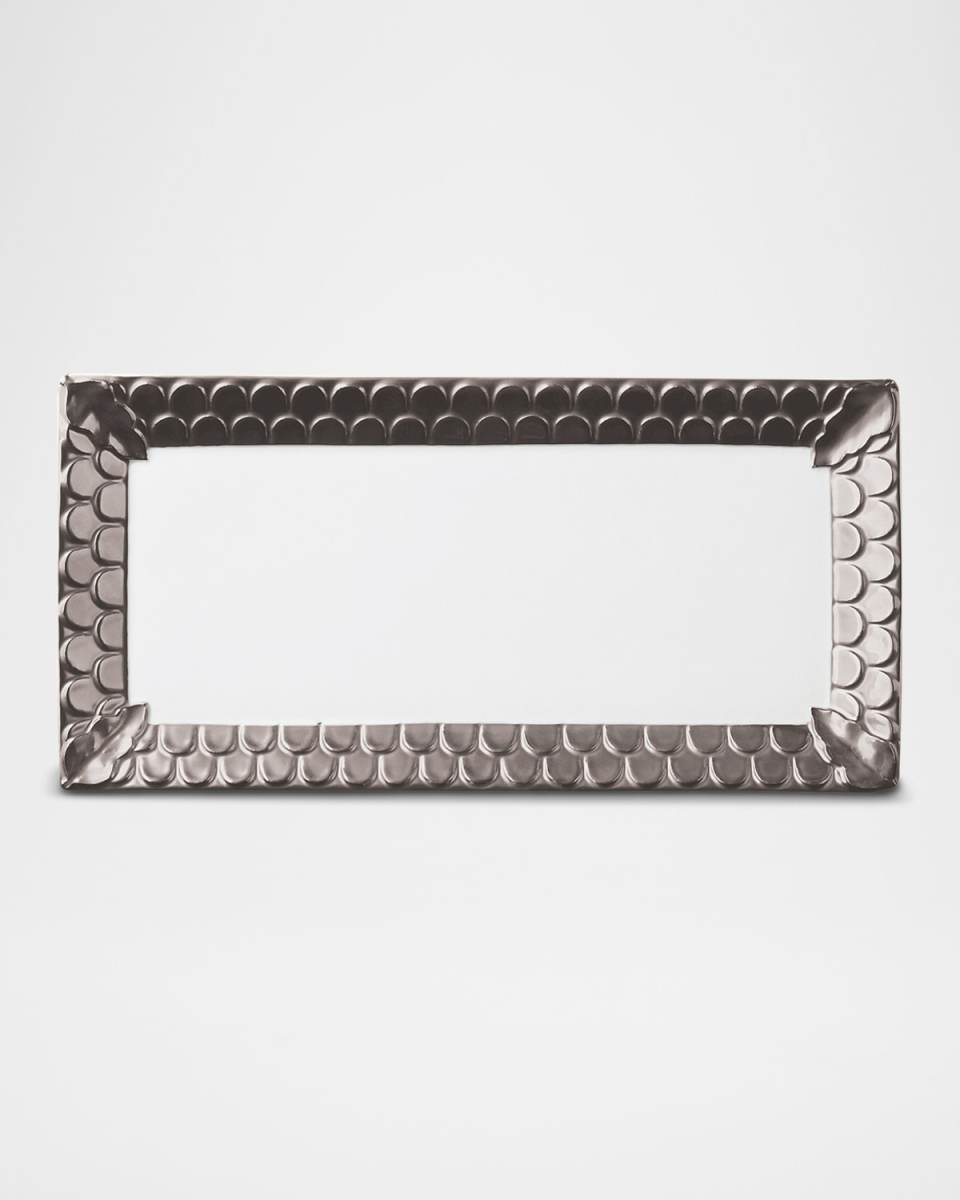 Aegean Platinum Rectangular Platter, 15.5"